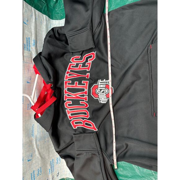 Ohio State Buckeyes Medium Pullover Hooded Sweater Black Pockets Logo - Picture 5 of 5